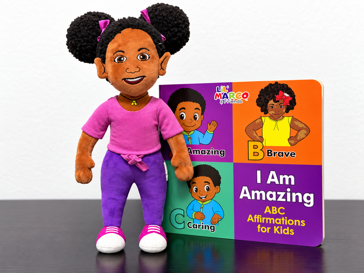 I Am Amazing ABC Board Book + Haylie Plushie Set image 0