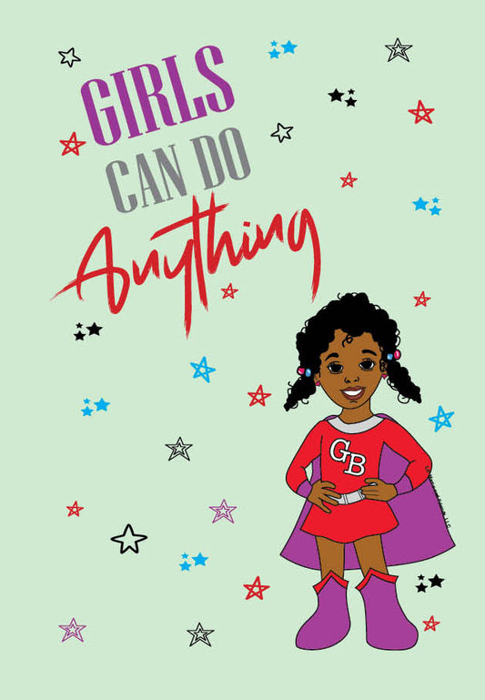 Notebook-Girls Can Do Anything-Green-A6 image 0